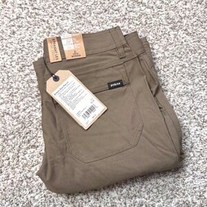 PrAna 28x36 Stretch Zion Pant II Relaxed Straight Leg Cargo Olive Green Hiking